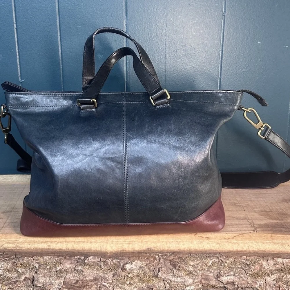 Coach 71453 Bleecker Urban Commuter Colorblock Leather Business Bag 2 Way